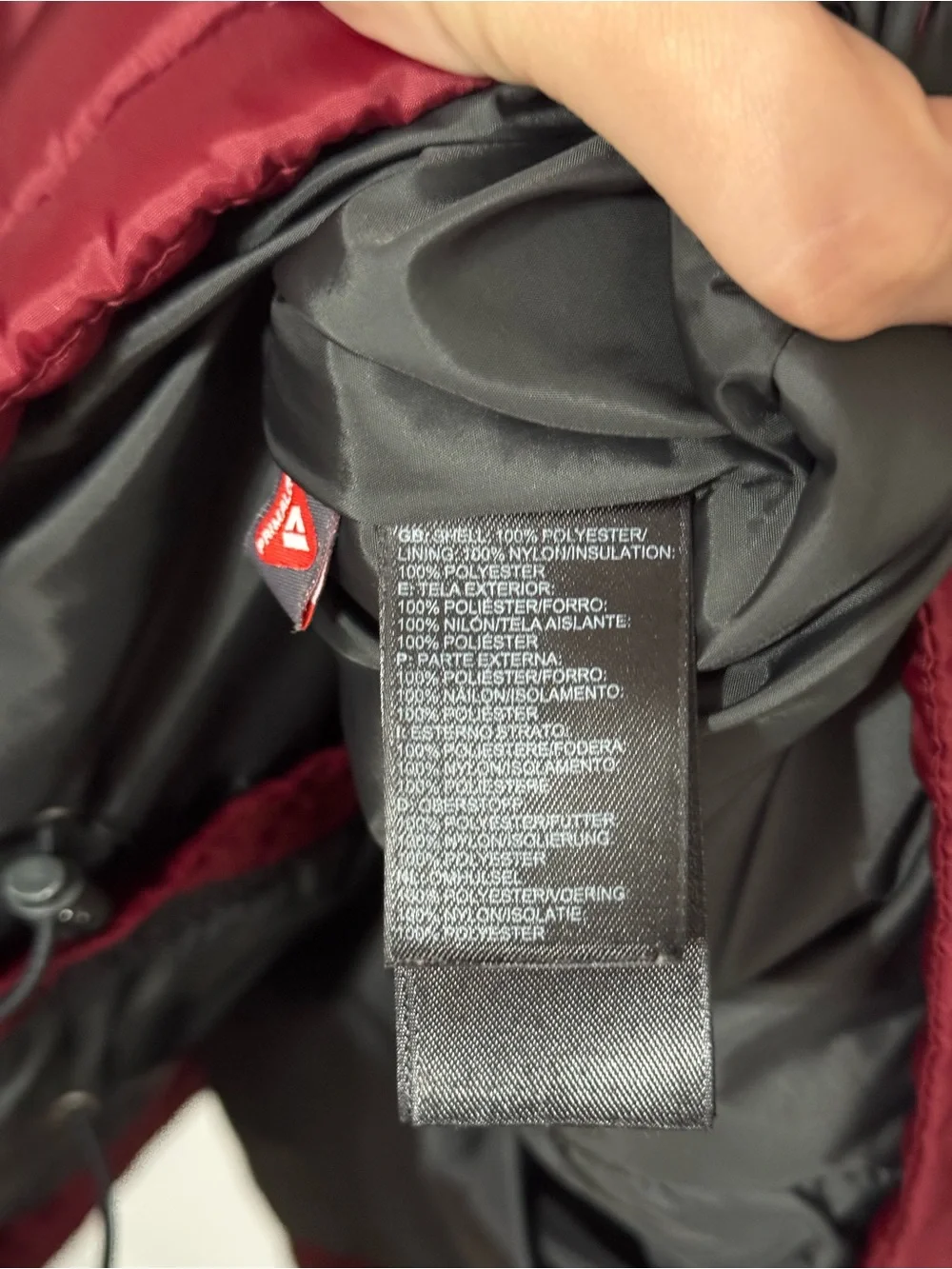 The North Face Men's XL Maroon Insulated Primaloft Quilted Jacket